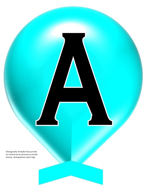 LARGE-AQUA-BALLOON-PRINTABLE-BANNER-LETTERS-A-Z-0-9