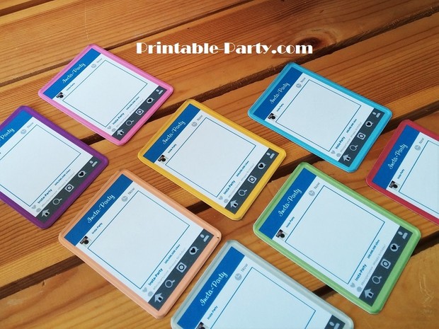 Insta-Party Theme Printable Birthday Supplies-Rainbow