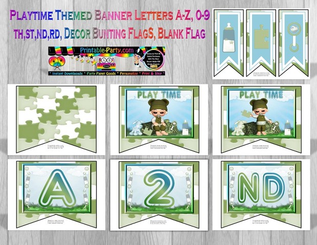 BABY-BOY-PLAYTIME-Green-THEMED-PRINTABLE-BANNER-LETTERS