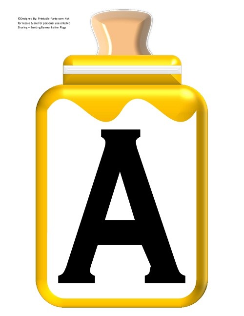 LARGE-YELLOW-BLACK-BABY-BOTTLE-BANNER-LETTERS