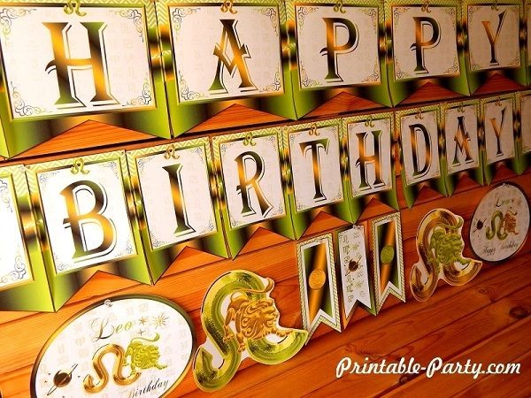Leo-printable-zodiac-party-supplies-banner