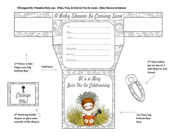 grey-white-sun-flower-diaper-boy-baby-shower-invitations