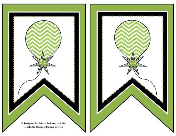 5 inch swallowtail olive green black printable banner