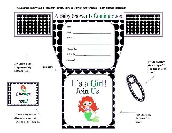 black-white-polka-dots-mermaid-diaper-girl-printable-baby-shower-invitation