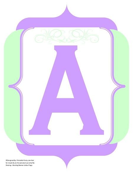 fancy-mint-green-lavender-printable-banners-letters-numbers