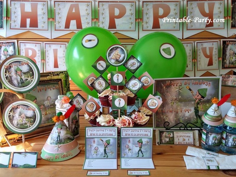 Peter Pan Neveland Printable Party Supplies Pack Printable Party Com