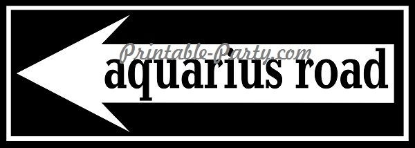 Aquarius Road Left Arrow Signage