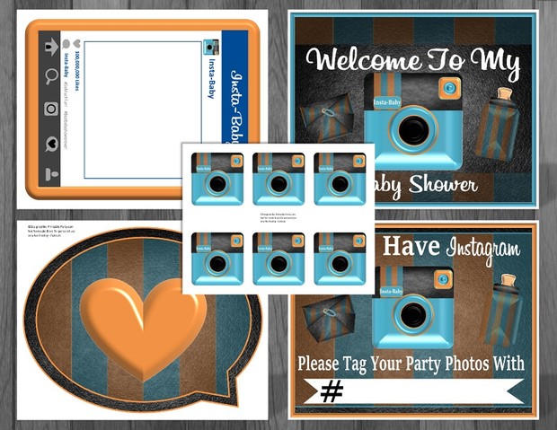 camera-baby-shower-printable-party-supply-blue-orange
