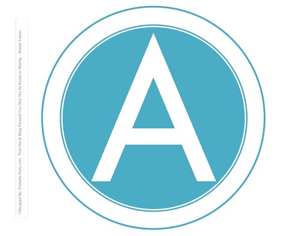 8-INCH-WHITE-DARK-AQUA-CIRCLE-PRINTABLE-BANNER-LETTERS-A-Z-0-9