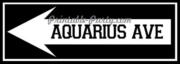 Aquarius Ave Left Arrow Signage #3