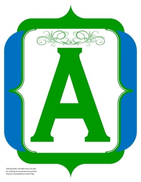 fancy-green-blue-printable-banners-letters-numbers