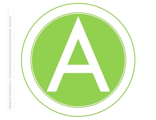 8-INCH-WHITE-GREEN-APPLE-PRINTABLE-BANNER-LETTERS-A-Z-0-9