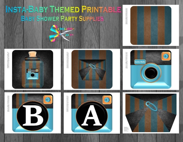 camera-baby-shower-printable-party-supply-blue-orange