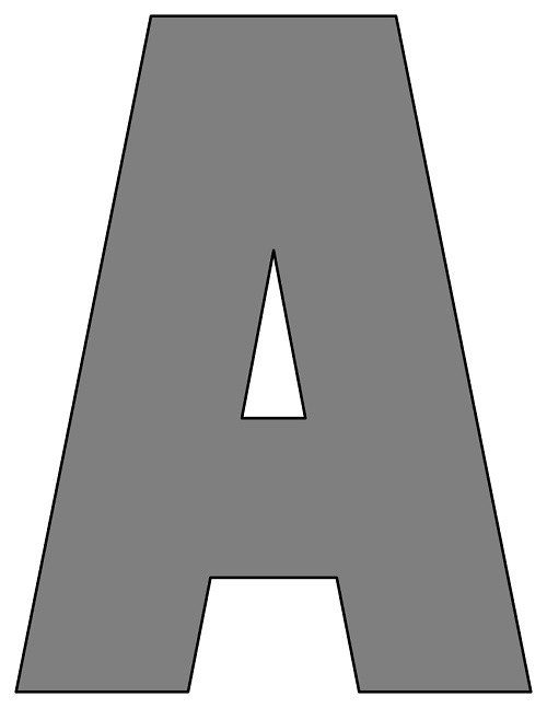 8x105 inch gray printable letters a z 0 9 printable