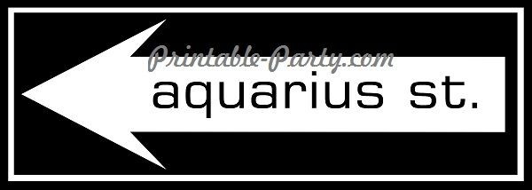 Aquarius St. Left Arrow Signage #2