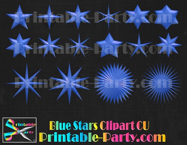 Blue Star Clipart Commercial Use Royalty Free