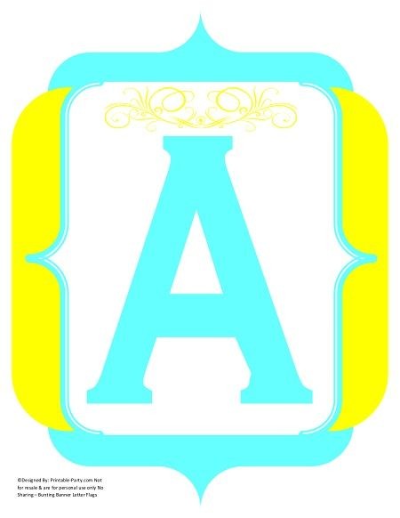 fancy-yellow-aqua-printable-banners-letters-numbers