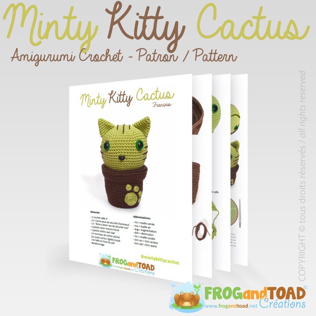 Minty Kitty Cactus - FROGandTOAD Créations ©
