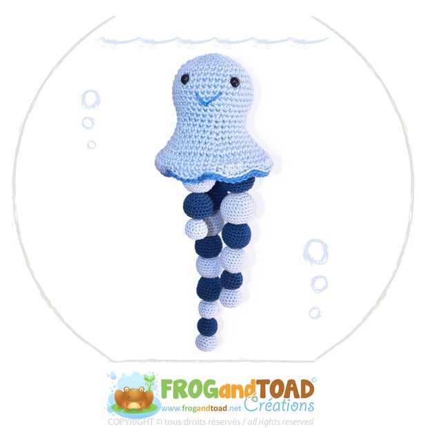 AZUR - la méduse et famille / the jellyfish and family - Amigurumi - FROGandTOAD Créations ©