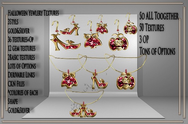 Halloween BIG Jewelry Textures Resell Right!!!