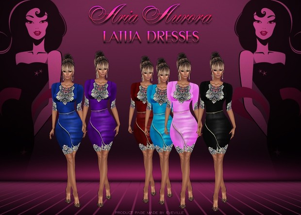 Latija Dresses Made on Sis3D Meshes+ PSD Files,Resell Right !!
