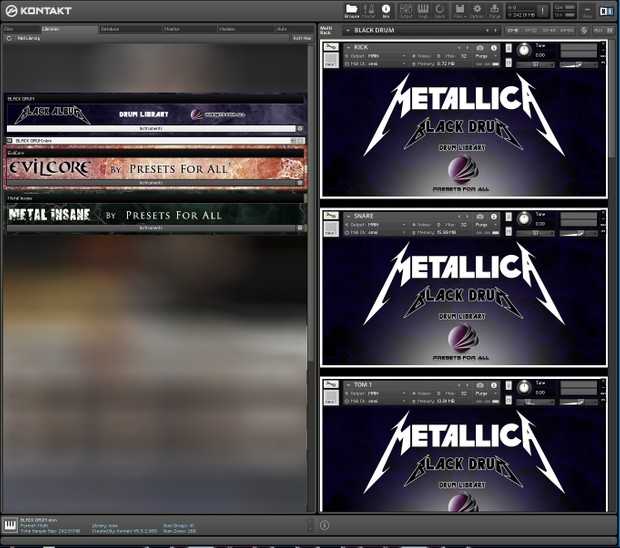 BLACK DRUM - Metallica Drum Library | Kontakt 5