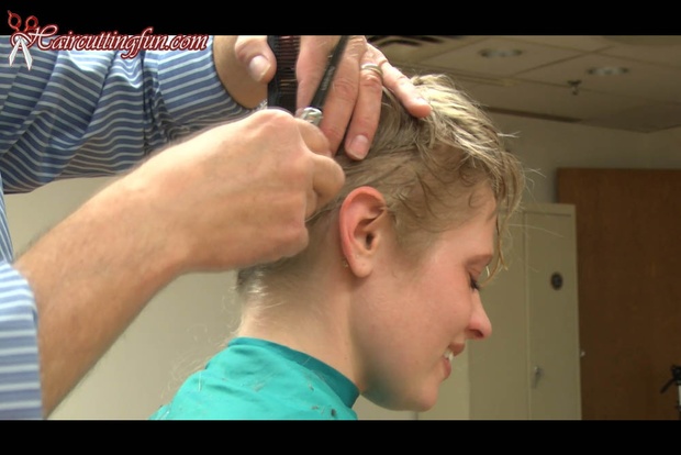 Blonde Sara's Long Hair to Pixie Haircut - VOD Digital Video on Demand Download