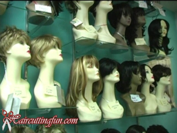 Wig Play with Bald Headed Woman Pistol Vegas
