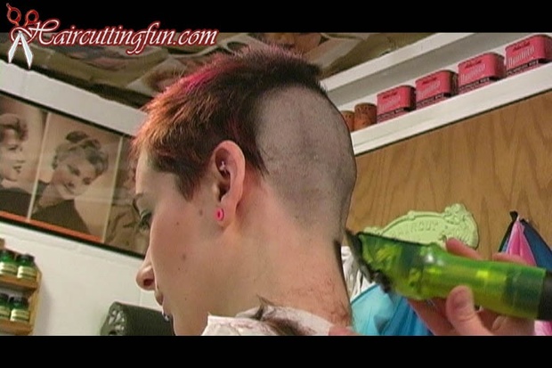 Emily's Thinning Shears Haircut, Face & Eyebrow & Head Shave VOD - Digital Video Download on Demand