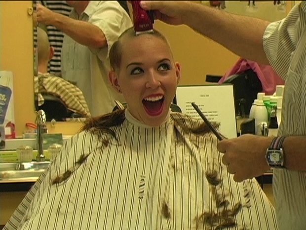 Judebox Jenny's Head Shave at the Too Hot for Hair Show