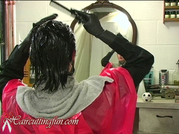 Kat's Self Blonde to Brunette Haircoloring in Shirt & Tie - VOD Digital Video on Demand