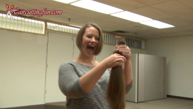 Emily's Long Hair to Inverted Bob Haircut - VOD, video on demand, digital video