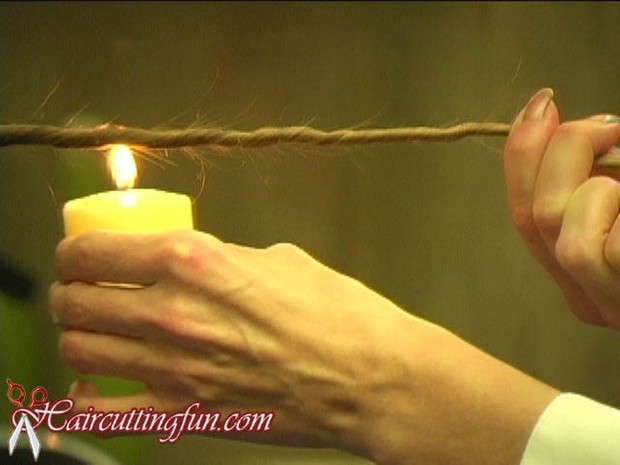 Kate's Hair Singeing Trim with Candle Flame - VOD Digital Video on Demand