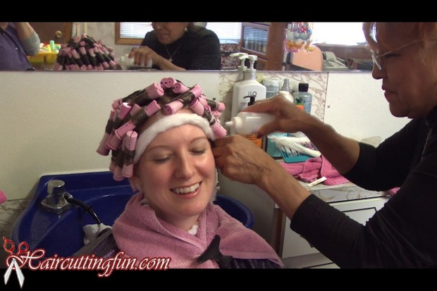 Kat's Spiral Perm and Roller Set