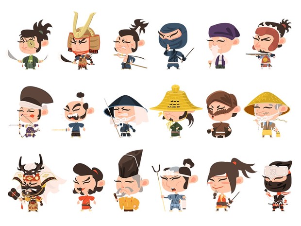 36 Samurai Characters