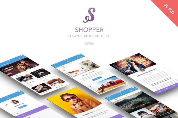 Clean Mobile UI Kit - Shopper