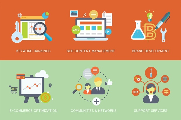 24 Flat SEO & Internet Marketing Concepts