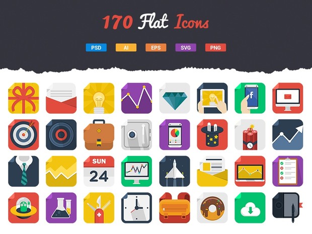 170 Modern Square Icons
