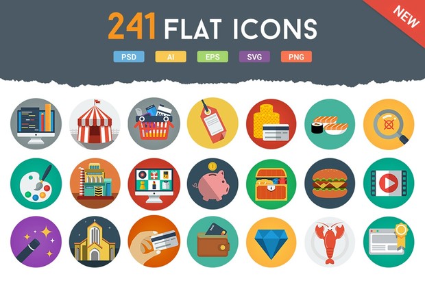 241 Flat Icons