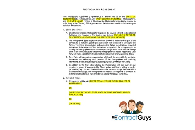 Bundle of 5 Contract Templates for Creative Freelancers