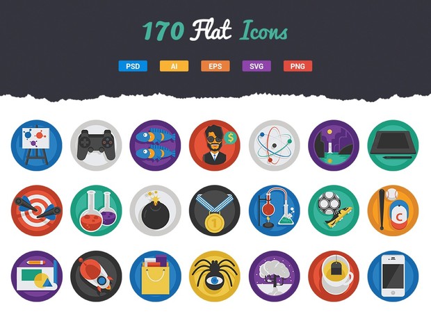 170 Fresh Round Icons