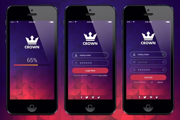 Crown Mobile UI Kit