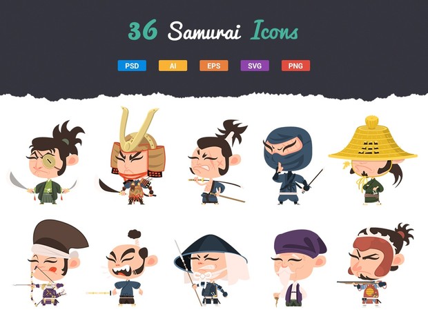 36 Samurai Characters