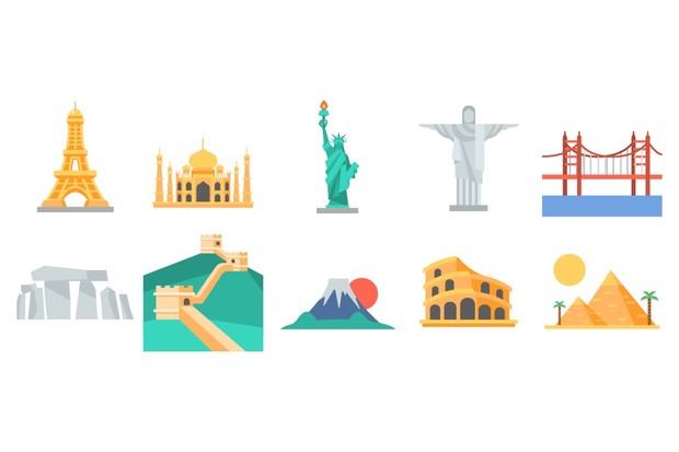 101 Flat Travel Icons