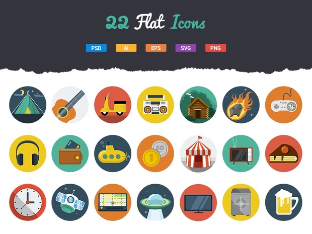 22 Free Flat Icons