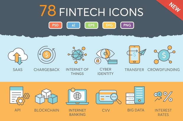 78 Fintech & Finance Icons