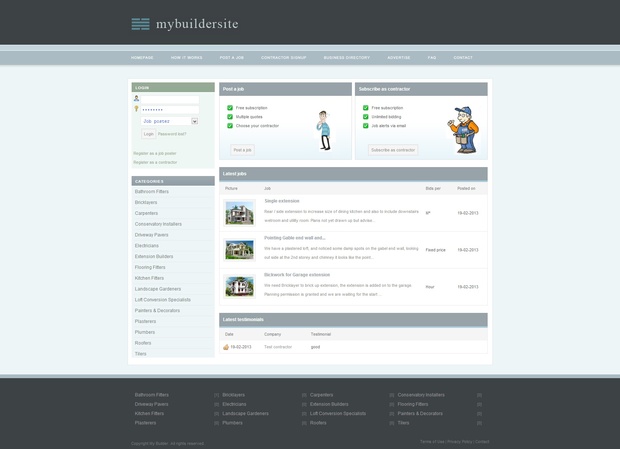 Contractor Scripts: Mybuilder Clone, Myhammer Clone and Redbeacon Clone Script