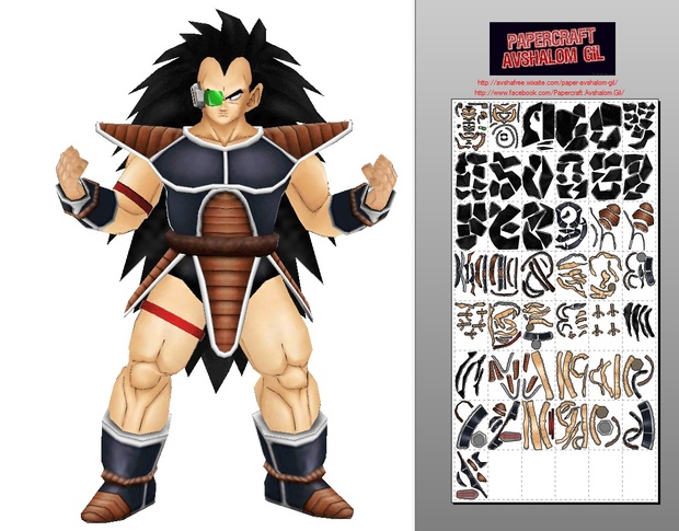 Papercraft Realistic DBZ- Raditz