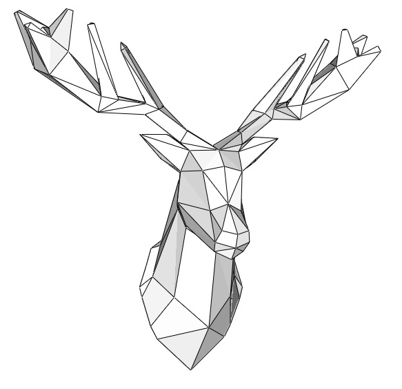 Papercraft Head deer_file PDF