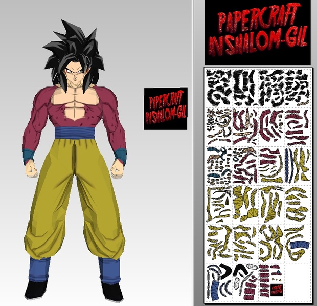 papercraft Goku Ssj 4